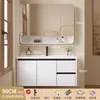 2026 Nuevo Lavabo Espesor Color Crema de Aluminio Espacial con Lavabo Cerámico Integrado para Gabinete de Baño e Inodoro