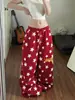 Pantalones de Chándal Sueltos de Pierna Ancha con Estampado de Estrellas Estilo Casual Americano para Mujer, Nuevos Pantalones Casuales Hip-Hop para el Verano, Pantalones Largos Versátiles
