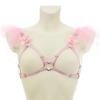 Suministro transfronterizo Nuevo top de tirantes huecos rosa con lazo lindo de chica europea y americana O0917