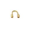 Acessórios para joias DIY cor ouro 18K protetor em forma de U acabamento furo de tubo em forma de U 0,5 mm material artesanal 50