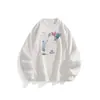Sudadera informal y moderna de estilo americano con estampado de grafiti creativo, cuello redondo, corte holgado, unisex, para adolescentes y estudiantes de secundaria, invierno