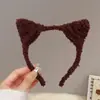 Diadema de Felpa de Dibujos Animados para Mujer 2025 Nueva Especial Otoño e Invierno para Lavarse la Cara, Parte Superior Alta del Cráneo, Pinza para el Cabello Antideslizante Accesorio para el Cabello