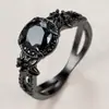 Xin laranja grupo de diamantes preto escuro dourado transfronteiriço anel de anel totalmente cravejado com diamantes anel Aobao Europa e Estados Unidos atacado