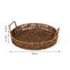 FONTE fabricante Rattan tecido cesta de armazenamento prato de frutas placa de frutas secas lanche bandeja de lanche Rattan prato tecido