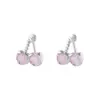 Aretes de Cereza Dulce para Mujer, Estilo Dulce y Fresco Ins Sexy Elegante, Aretes Sencillos, Lujo Accesible Diseño de Nicho, Accesorios Versátiles