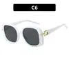 Gafas de sol cuadradas de montura grande a la moda para mujer Gafas de sol europeas y americanas Gafas de sol anti-UV Sombrilla de moda