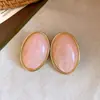 Pendientes de Plata con Aguja Acrílicos Ovalados para Acuarela con Colgante Stud Pendientes de Nicho de Alta Gama Pendientes Retro con Personalidad Accesorios de Pendientes de Moda para Mujer