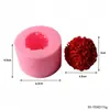Molde de silicona para mousse con forma de flor tridimensional, ideal para hacer velas, helados, pasteles y dulces con forma de loto rosa.