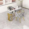 Juego de Mesa y Silla para Salón de Uñas, Oferta Especial, Estilo Económico, Para Una/Dos Personas, Lujo Ligero, Multifuncional, Mesa de Uñas de Estilo Ins de Moda, Estilo Crema