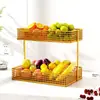 Bandeja de frutas de hierro de lujo ligero, estilo nórdico, cuenco de caramelos para mesa de centro de sala de estar moderna, bandeja para bocadillos y frutas secas, cesta de frutas de moda
