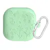 Funda protectora de silicona adecuada para Samsung Buds4/Buds4Pro con patrón de grabado floral, funda suave Bluetooth anticaídas