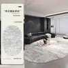Alfombra de Sala de Estar de Lujo Ligero de Gama Alta, Alfombrilla Irregular para Sofá, Pelo Rizo Grueso, Fácil de Mantener, Alfombra Estándar para Hogares Grandes
