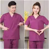 Roupa de Lavar Mãos para Sala de Cirurgia Masculina Manga Curta Roupa de Trabalho de Médico Manga Longa Odontológica Roupa de Verão Roupa de Escovar Mãos Traje de Enfermeira Feminina