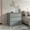 Mesita de noche multifuncional estilo crema pequeña de madera maciza para dormitorio, simple, moderna, creativa, minimalista, lujo ligero avanzado, almacenamiento