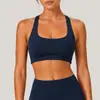 Sujetador deportivo de yoga europeo y americano sin espalda ajustado transfronterizo para mujer, chaleco deportivo para correr y fitness, ropa de yoga, top exterior de espalda cruzada