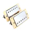 Pastilla para guitarra eléctrica Lp pastilla de doble bobina para guitarra eléctrica pastilla dúplex marco plateado amarillo