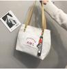 Nova Bolsa de Lona da Moda Grande Capacidade Compras Ombro Bolsa Feminina Bolsa Grande Moderna Moderna Mamãe Mão Tote Bag para Mulheres