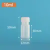 Frasco líquido translúcido com boca pequena e marcações claras, frasco dispensador de líquidos, frasco para reagentes de amostra, em estoque