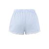 Shorts Casuais Femininos Dongdaemun 2025 Novo Estilo de Verão da Coreia do Sul Listrados Renda Cintura Elástica Perna Reta Larga