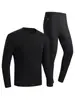 Ropa Interior Térmica Popular Inteligente Transfronteriza con Calefacción de 52 Zonas, Calentada por USB, Color Sólido, Engrosada, Resistente al Frío, Conjunto Unisex