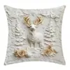 Navidad Festividad Cálido y Acogedor Árbol de Navidad Papá Noel Muñeco de Nieve Elemento Temático Fiesta Funda de Almohada Venta al por Mayor Transfronteriza