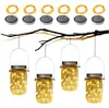 Tapa de Frasco Mason Solar Tapa de Frasco Mason Luz de Cadena para Frasco de Vidrio 10 Luces 20 Luces 30 Luces Tapa de Botella de Vidrio Luces LED