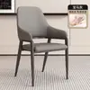 Silla de comedor de estilo italiano para uso doméstico, silla de mesa de comedor minimalista moderna de lujo ligero, taburete, silla con respaldo minimalista, modelo de diseñador de alta gama