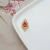 Acessórios para Joias Artesanais DIY Liga Pedra Pingente Gota d'Água Exquisito Vidro Imitação Pingente com Borda Acessórios de Cabelo Brincos Material
