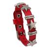 Pulsera creativa de cuero de vaca retro con estrella de cinco puntas, estilo punk callejero personalizado, joyería para hombre de gran venta transfronteriza europea y americana