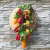 Pimentas, Milho Falso, Alho, Amendoins, Vegetais, Frutas, Restaurante de Fazenda, Decorações de Modelo de Campo de Horta, Cordas para Pendurar