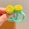 Anel de Toalha de Frutas Fofo, Elástico de Cabelo para Crianças, Alta Elasticidade, Não Danifica o Cabelo, Modelador de Coque, Acessório de Cabelo para Meninas, Faixa de Cabelo para Meninas