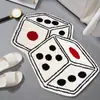 Tapete de chão para jogo de dados de cashmere temu transfronteiriço tapete de entrada de casa tapete de banheiro absorvente de flanela