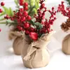 Venda Quente Transfronteiriça Pinhas de Natal Frutas Vermelhas de Cristal Adereços Layout Enfeites Acessórios de Decoração de Natal para Desktop Suprimentos
