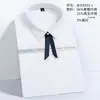 Camisa Cuadrada de Fibra de Bambú de Manga Corta para Verano, Ropa Formal de Negocios Profesional, Mismo Estilo para Hombres y Mujeres, Ropa de Trabajo Cómoda, Transpirable y Fresca