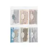Paquete de Pegatinas de Tira Larga con Tinta Blanca PET Momo para Manualidades de Niñas, Collage Decorativo Vintage DIY, Disponible para Dropshipping