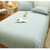 Sábana de Algodón Puro Cepillado Grueso Clase A Pieza Única 100 Algodón Invierno Funda de Edredón para una Persona Color Sólido Funda de Almohada Juego de Tres Piezas
