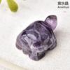 Tallado de Cristal Natural Artesanía de Tortuga Adornos Feng Shui Tallado Fábrica al por Mayor Mar de China Oriental Venta Caliente Transfronteriza