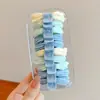 Goma para el pelo azul sal marina de verano para niños, Cuerda elástica alta para coleta, Accesorio simple y elegante para coleta alta