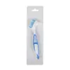 Cepillo de dientes especial de doble cabeza para limpieza de dentaduras postizas de adulto mango grande cepillo de dientes de doble cara para dentaduras postizas cepillo para cuidado de brackets venta al por mayor de fábrica