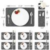 Mantel individual de Amazon, 6 piezas, de fieltro, lavable, para mesa, posavasos, cuchillo y tenedor, de fieltro, aislante térmico.