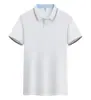Polo de Manga Curta com Gola Lapela Série Diamond Roupa de Trabalho Casual de Negócios Simples Versátil Imprimível Bordável