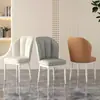 Cadeira de Jantar Nórdica para Uso Doméstico, Cadeira de Mesa de Jantar Moderna Simples de Luxo Leve, Cadeira de Maquiagem para Restaurante com Encosto, Banco de Lazer para Hotel