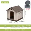 Casa de Cachorro à Prova de Chuva para Exterior, Gaiola para Cachorro para Exterior, Casa de Cachorro Rural Média e Grande, Casa Fechada Quente para Gato no Inverno