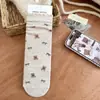 Calcetines de punto de lunares con lazo para otoño e invierno para mujer, calcetines apilados de encaje estilo coreano ins, calcetines versátiles, venta al por mayor desde Zhuji