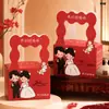 Caja de dulces para boda, caja de embalaje de dulces estilo nuevo, caja de dulces de regalo de compromiso de boda de dibujos animados portátil