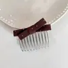 Peine de inserción trasera con forma de lazo de temperamento para mujeres, sensación de alta gama, peine fijador en la parte posterior de la cabeza, peine con dientes en la parte frontal, pinza para flequillo de cabello rebelde
