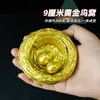 Decoraciones Periféricas Delta Accesorios de Aniversario de un Año 9cm Nido de Pájaro Dorado Edición Doble Huevo Figura Modelo Coleccionable Impreso en 3D