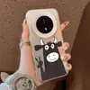 Funda de Piel de Ternero Blanca y Negra Adecuada para Funda de Teléfono Huawei Mate80, Modelo Nuevo Mate80 Pro Max, Mate70 Cubierta Completa Anti-Caídas