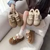 Versión de cuero suave~Zapatos Birkenstock para mujer, nuevo modelo invierno 2026, zapatos Birkenstock de felpa, zapatos cálidos de algodón con aumento interno de altura