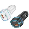 Carregador Veicular PD38W Porta Única PD20W + QC3.018W Total 38W Porta Dupla Carregador Veicular A + C Carregador Veicular Carga Rápida PD Carregador Veicular